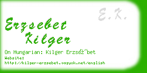 erzsebet kilger business card